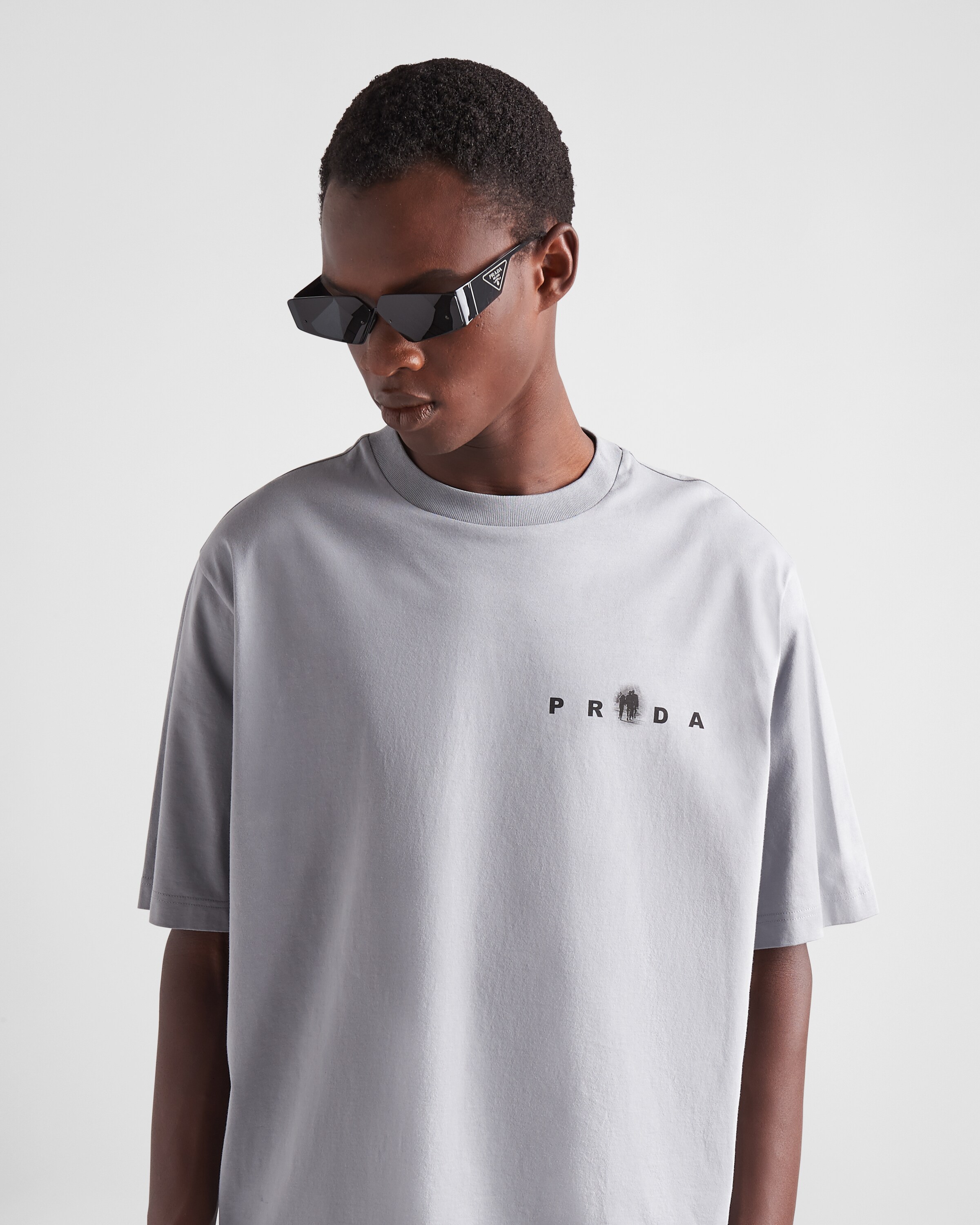 Prada Printed cotton T\u002Dshirt 3