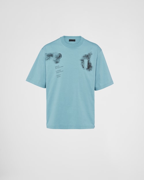 Prada Printed cotton T-shirt 1