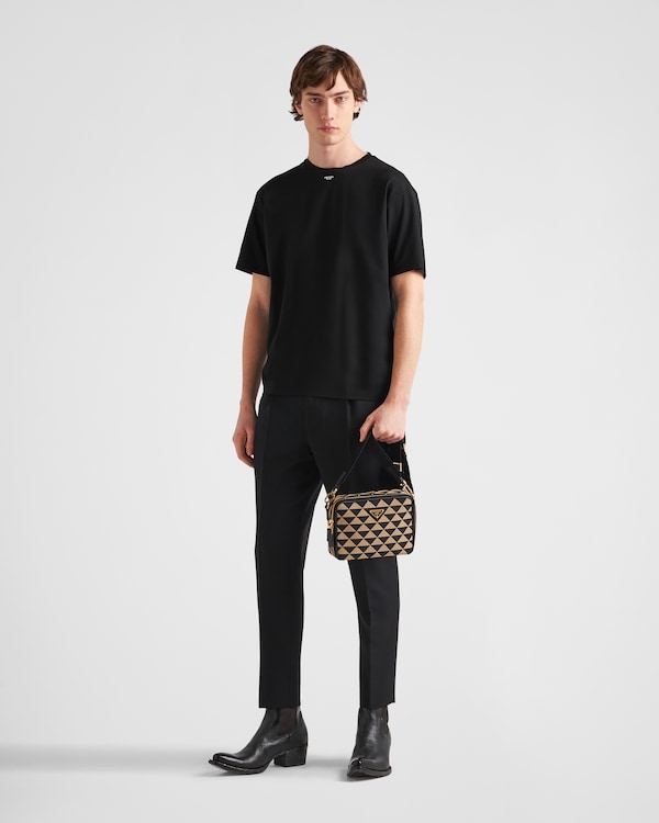 Stretch cotton T-shirt with logo Stretch cotton T-shirt with logo