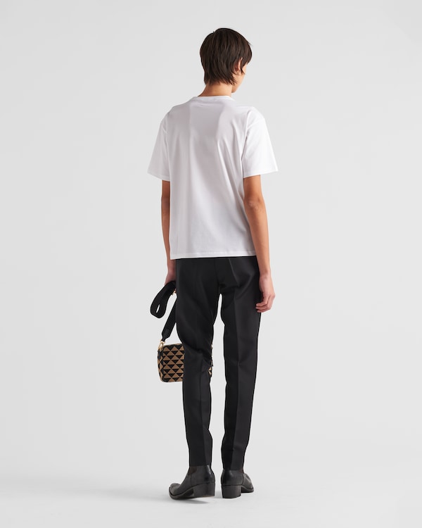 Stretch cotton T-shirt with logo Stretch cotton T-shirt with logo