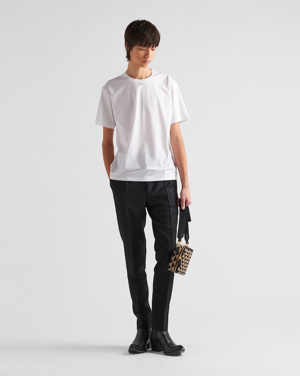 Stretch cotton T-shirt with logo Stretch cotton T-shirt with logo