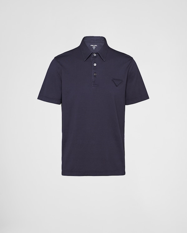 Iron Gray Piqué polo shirt | PRADA Iron Gray Piqué polo shirt | PRADA
