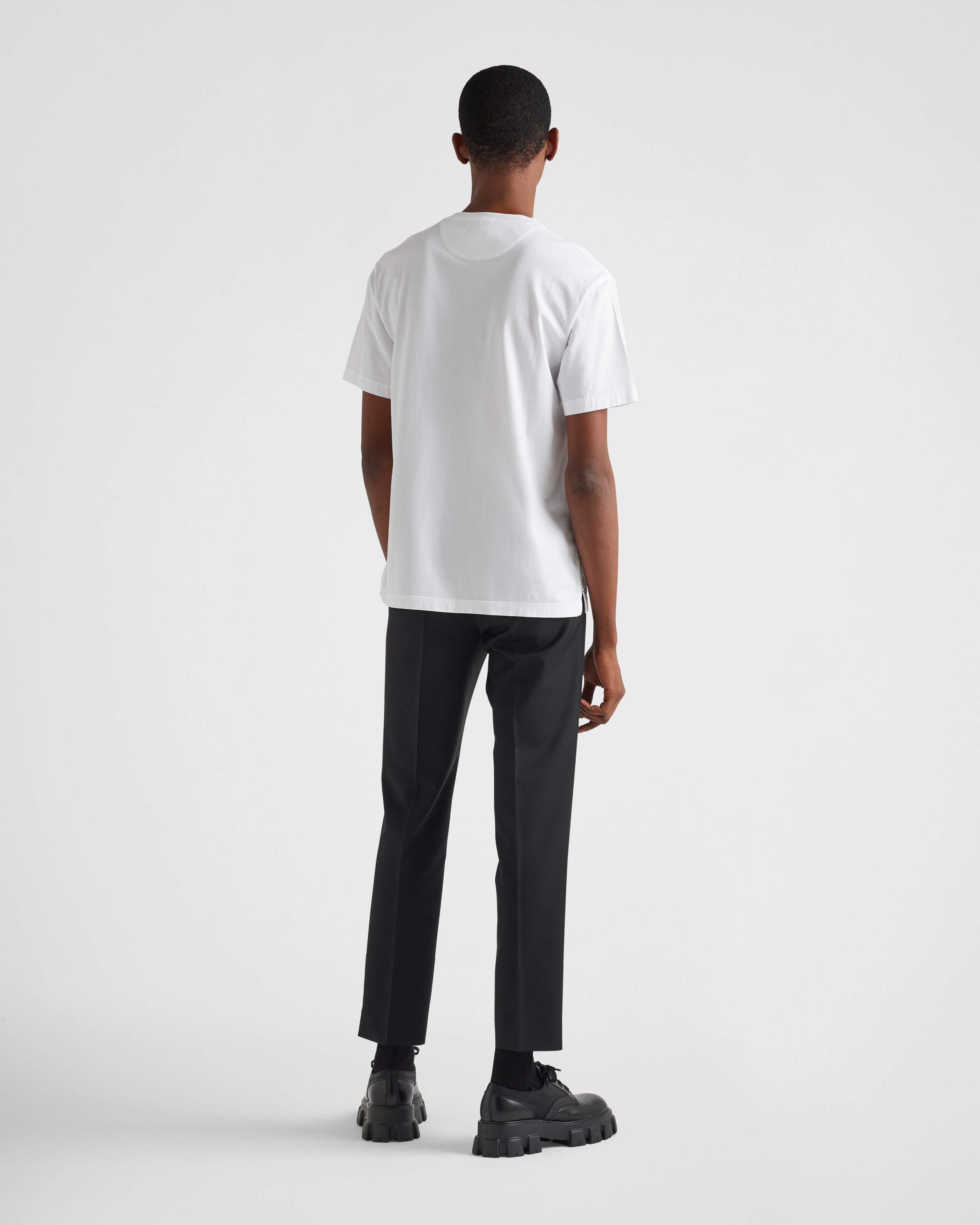 Tシャツ・カットソー PRADA | White Cotton T-shirt UJN852_13CC_F0009_S_232 White Cotton T-shirt | PRADA