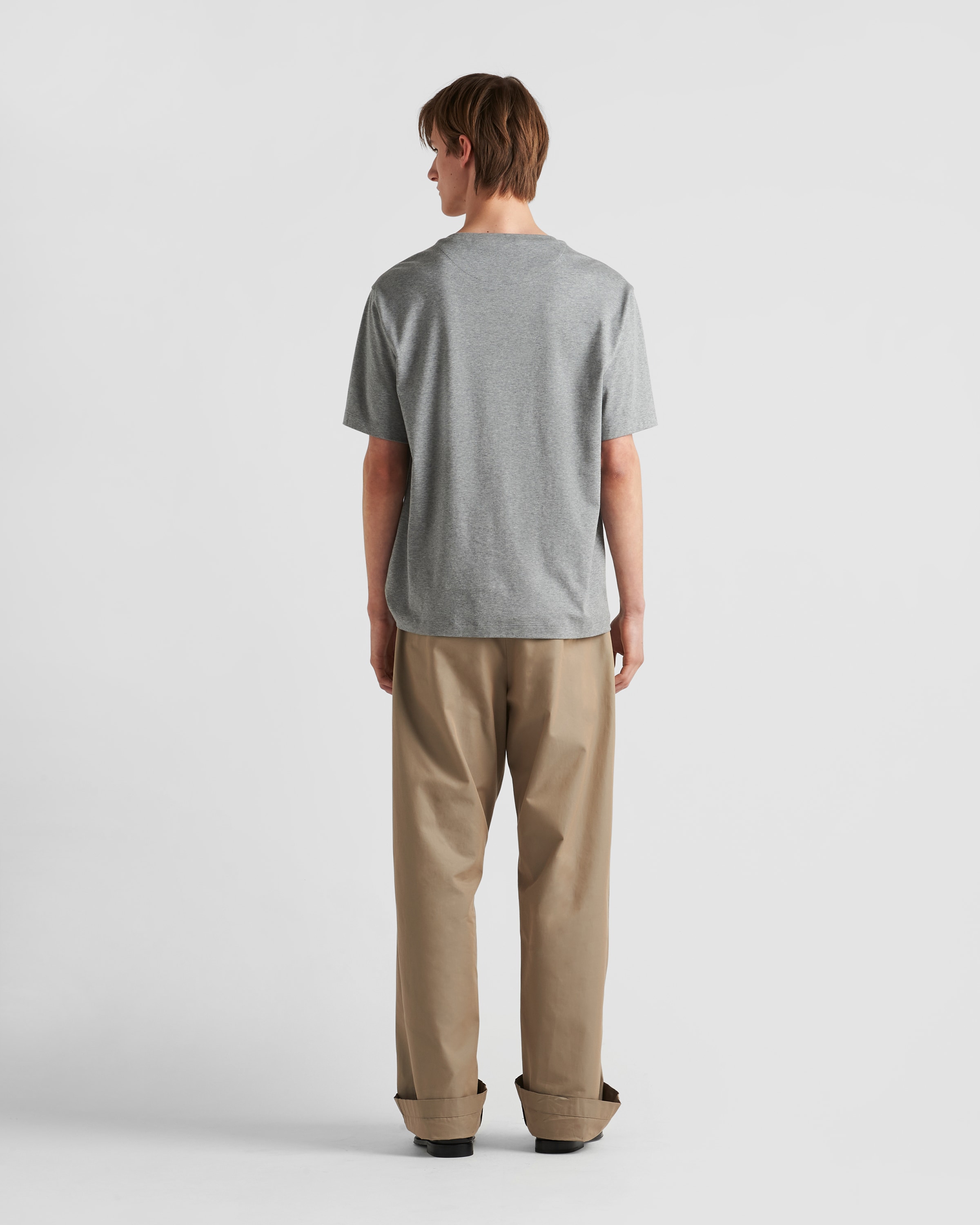 Grey Cotton T-shirt | PRADA
