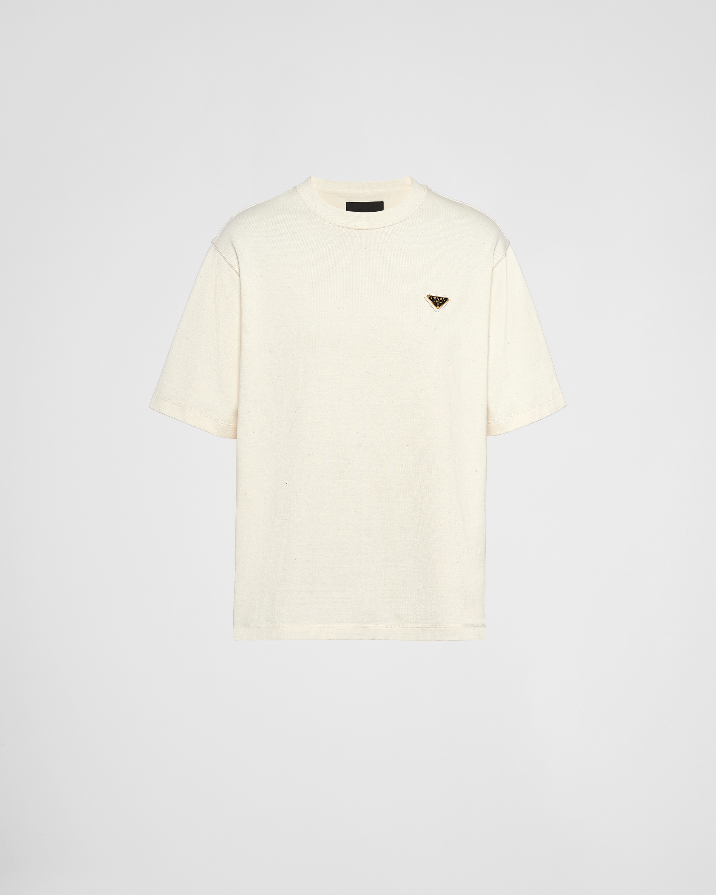 Natur T shirt Aus Baumwolle PRADA