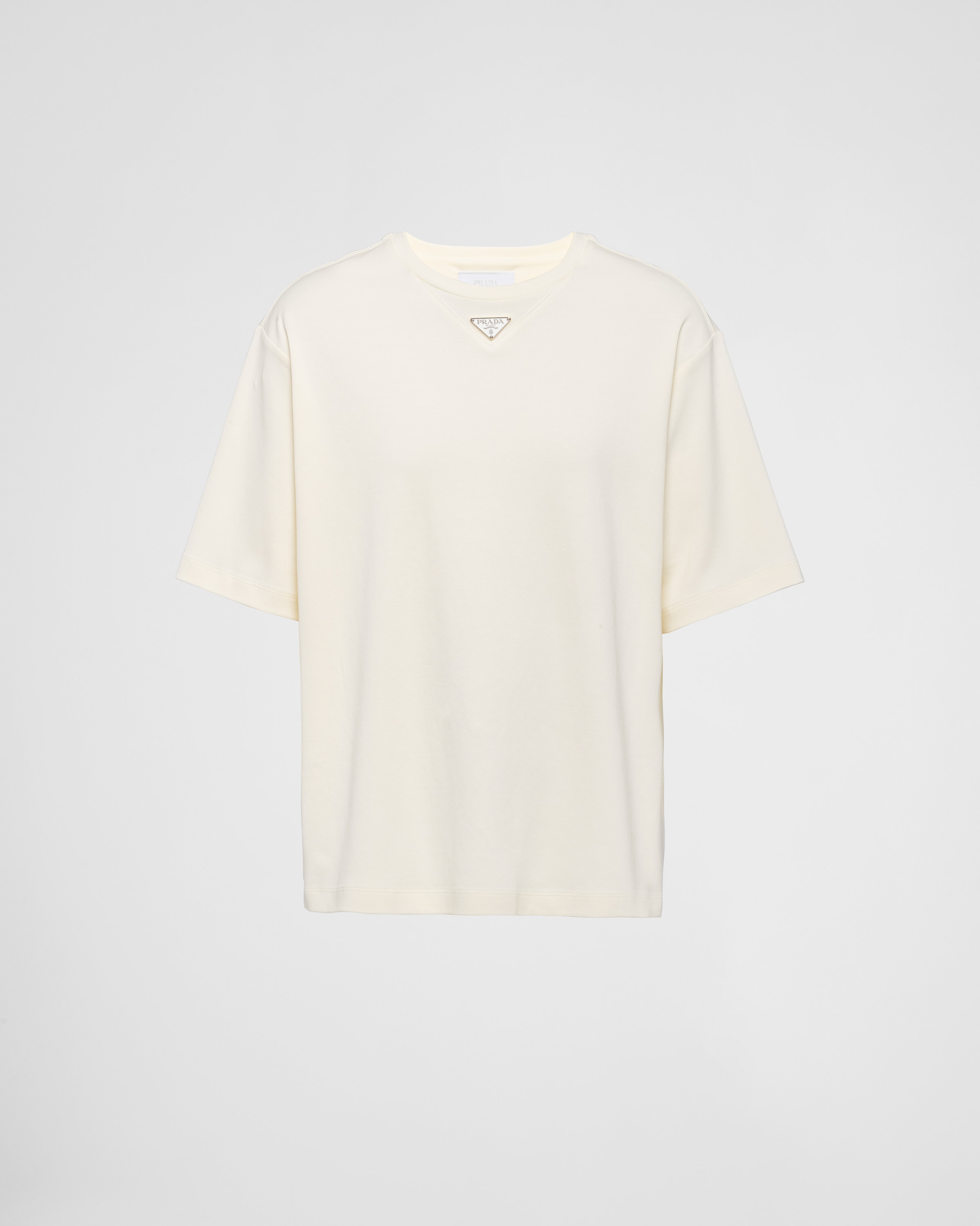 Vanilla Cotton T-shirt | PRADA