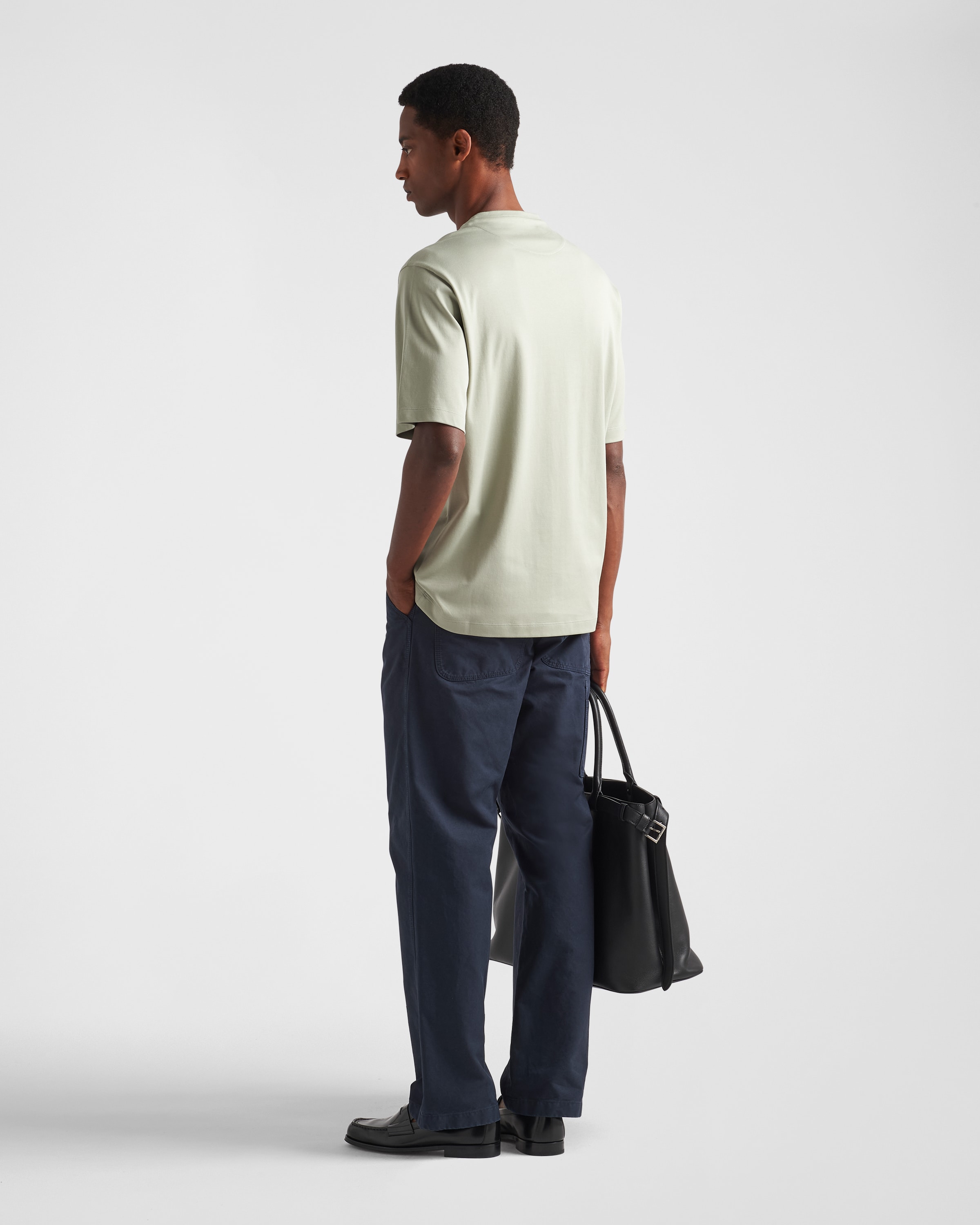 ☆送料関税込☆PRADA ロゴ ストレッチ コットン 半袖 Tシャツ 360514723_1.jpg