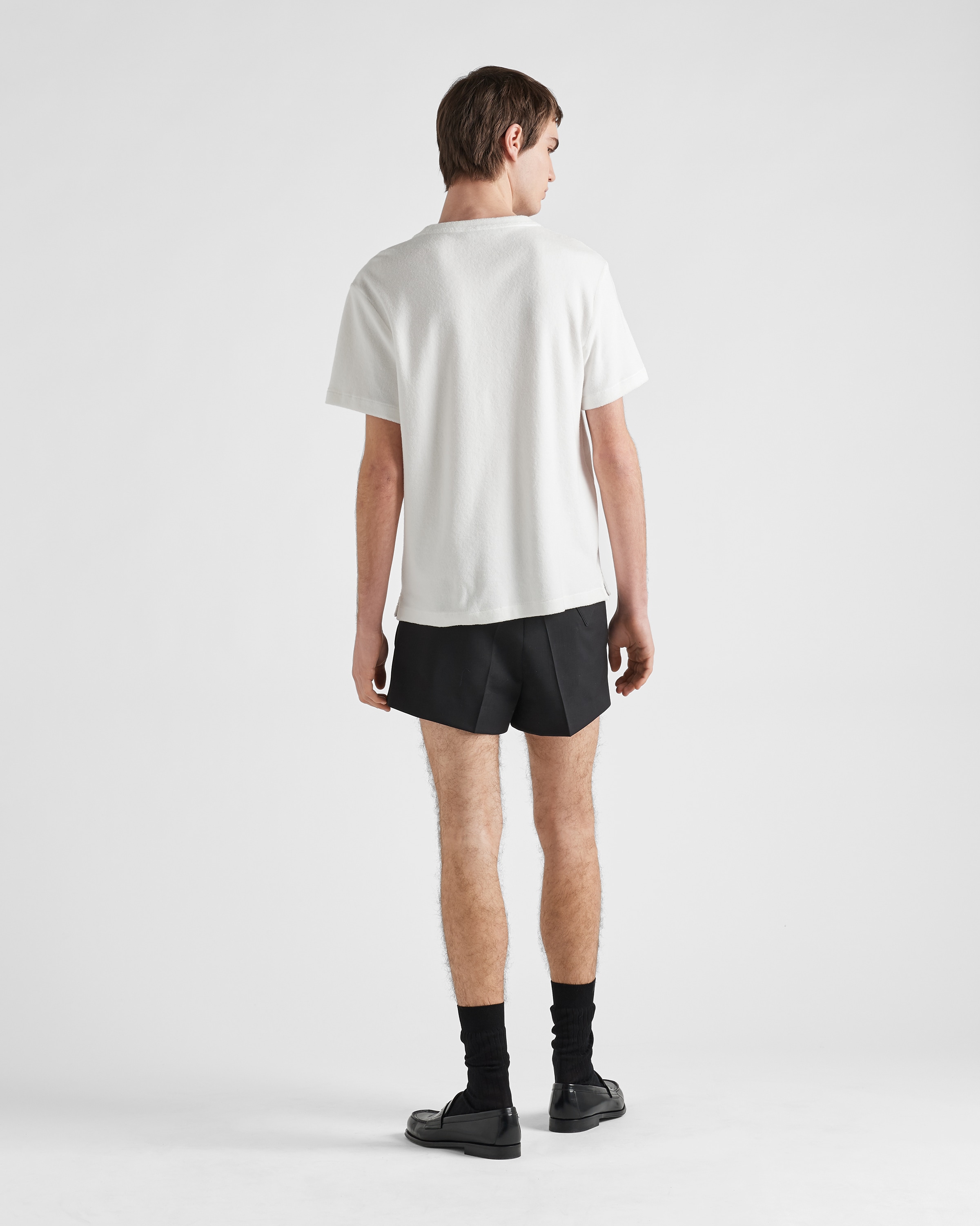 White Terry T-shirt | PRADA
