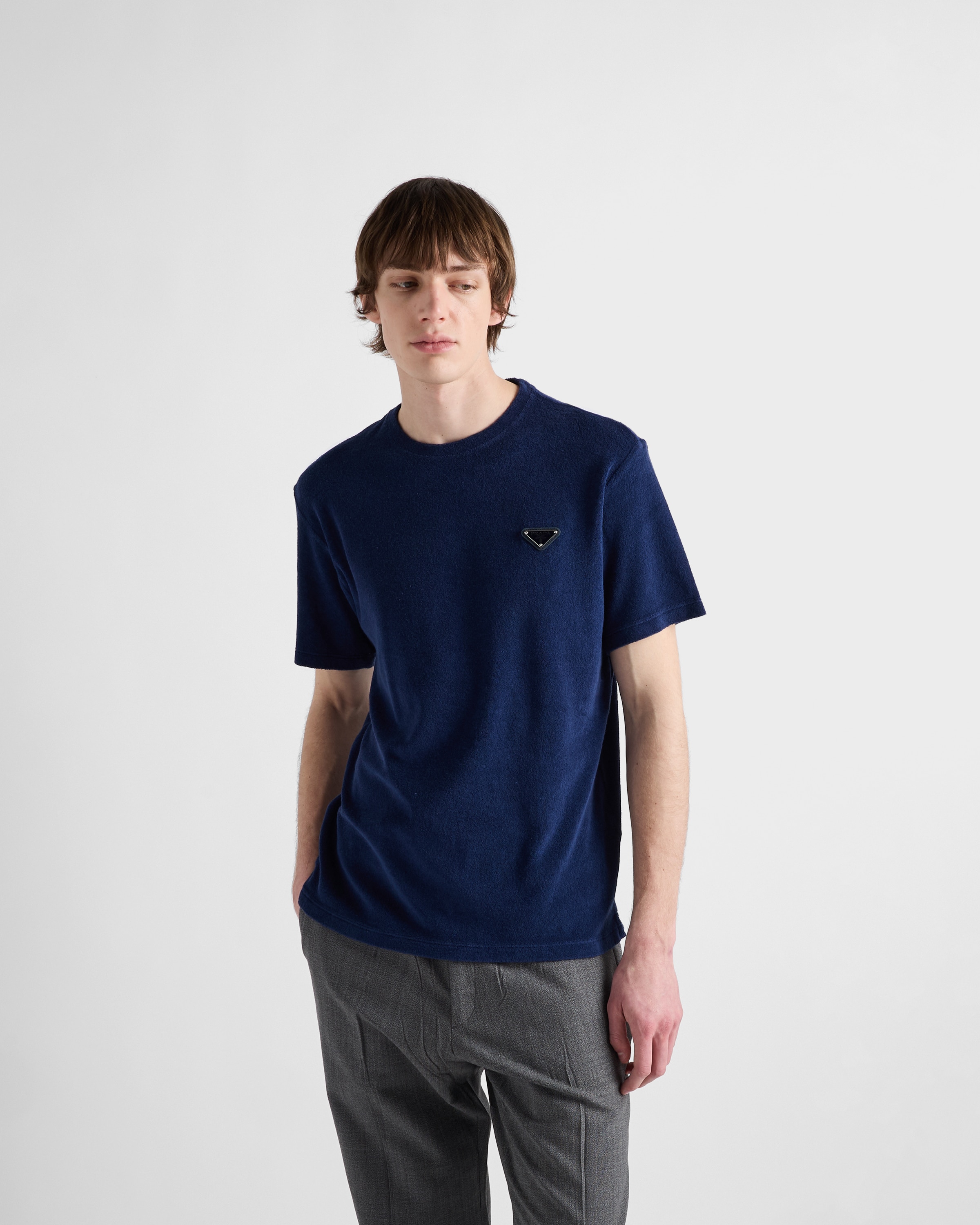 Navy Terry T-shirt | PRADA