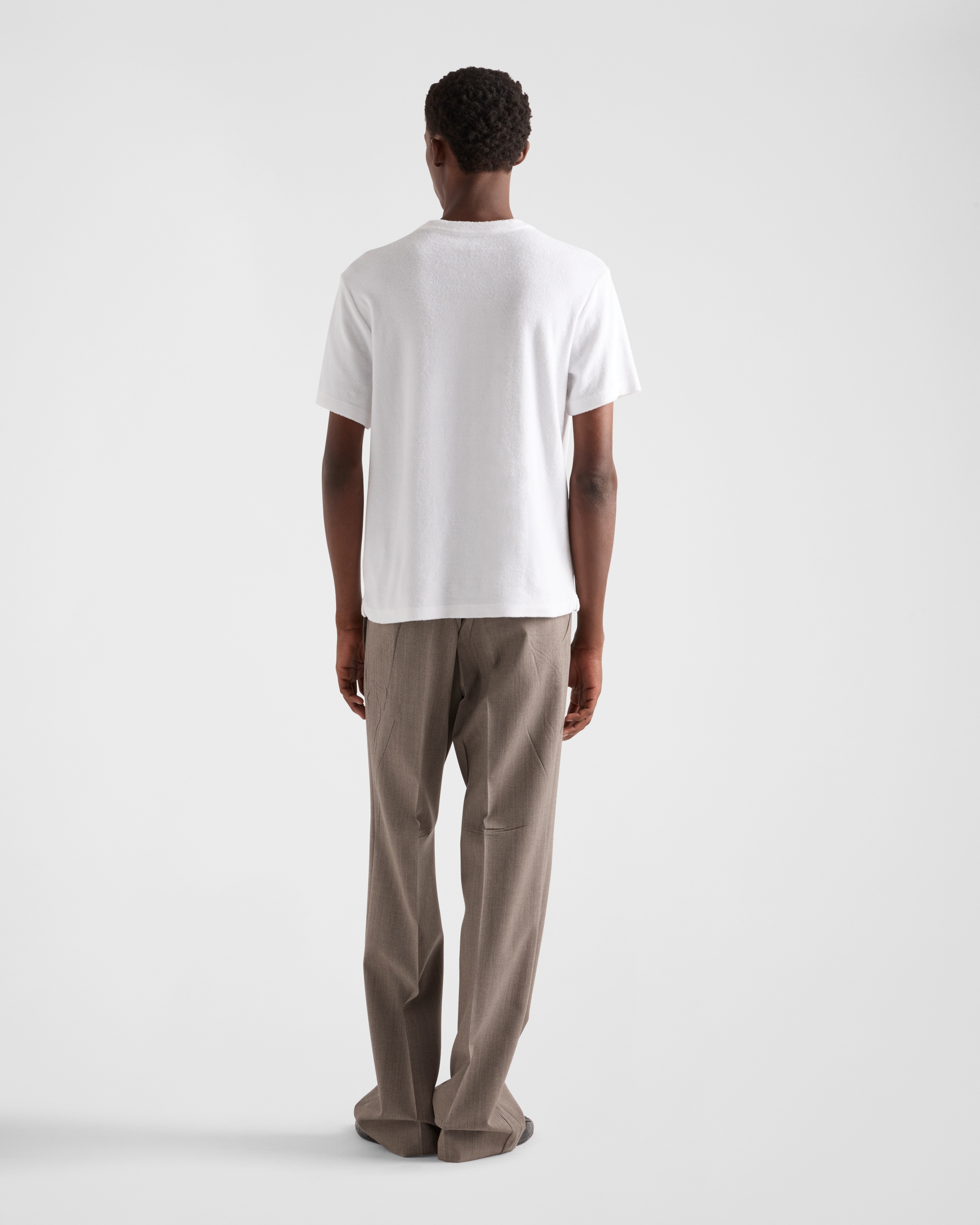 White Terry T-shirt | PRADA