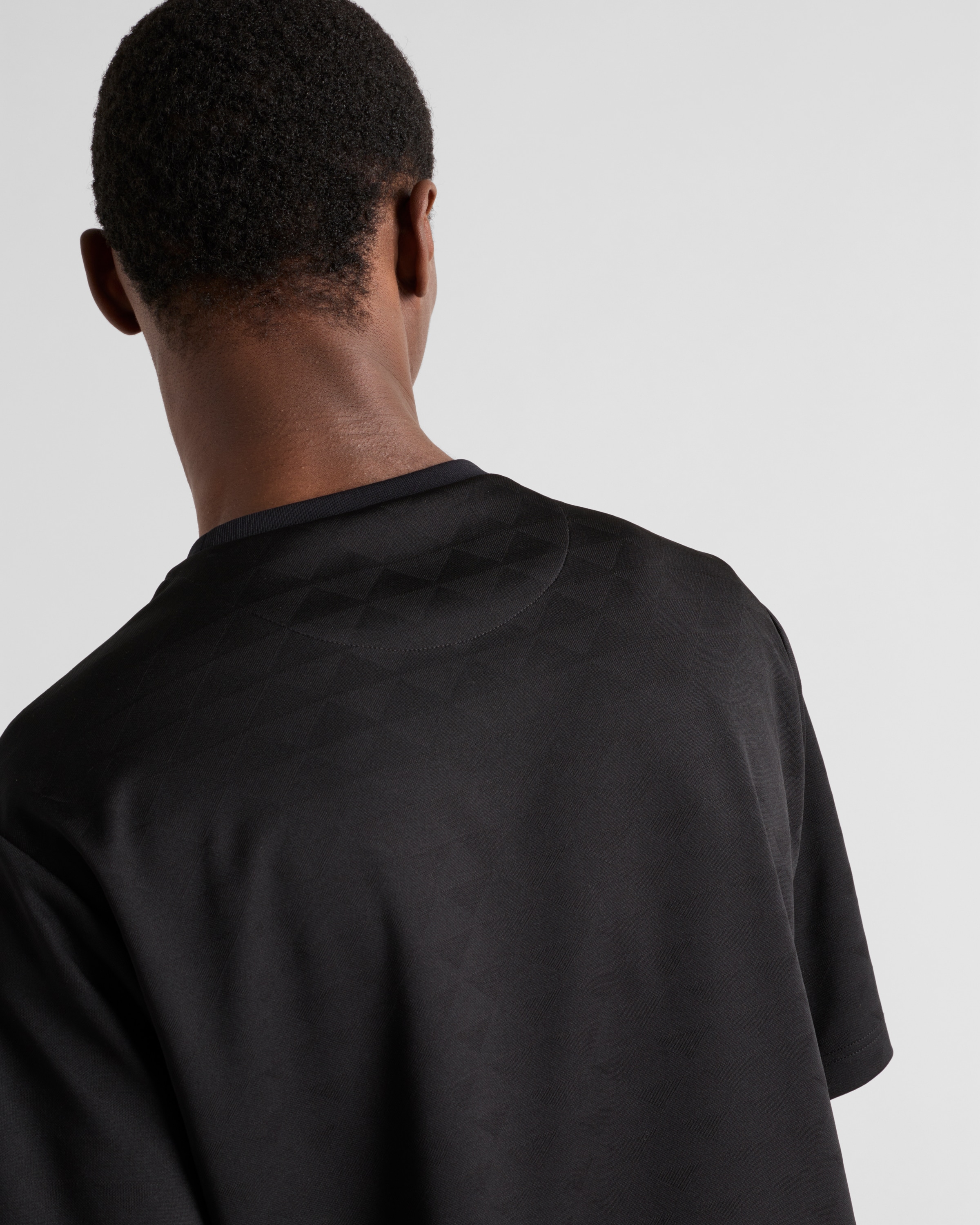 Black Technical Jersey T-shirt | PRADA