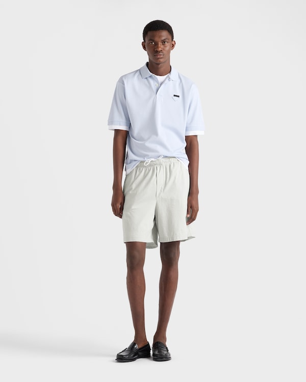 棉质Polo衫 - 星际蓝色/白色 棉质Polo衫 - 星际蓝色/白色