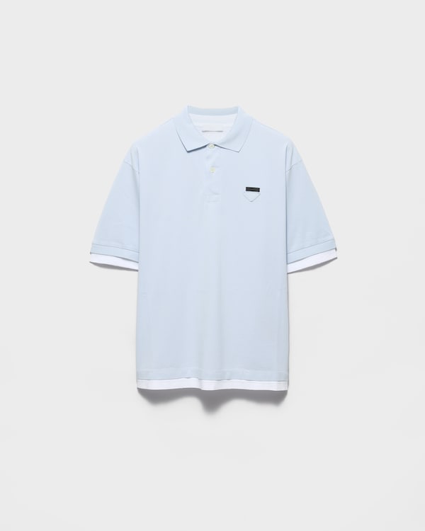 棉质Polo衫 - 星际蓝色/白色 棉质Polo衫 - 星际蓝色/白色