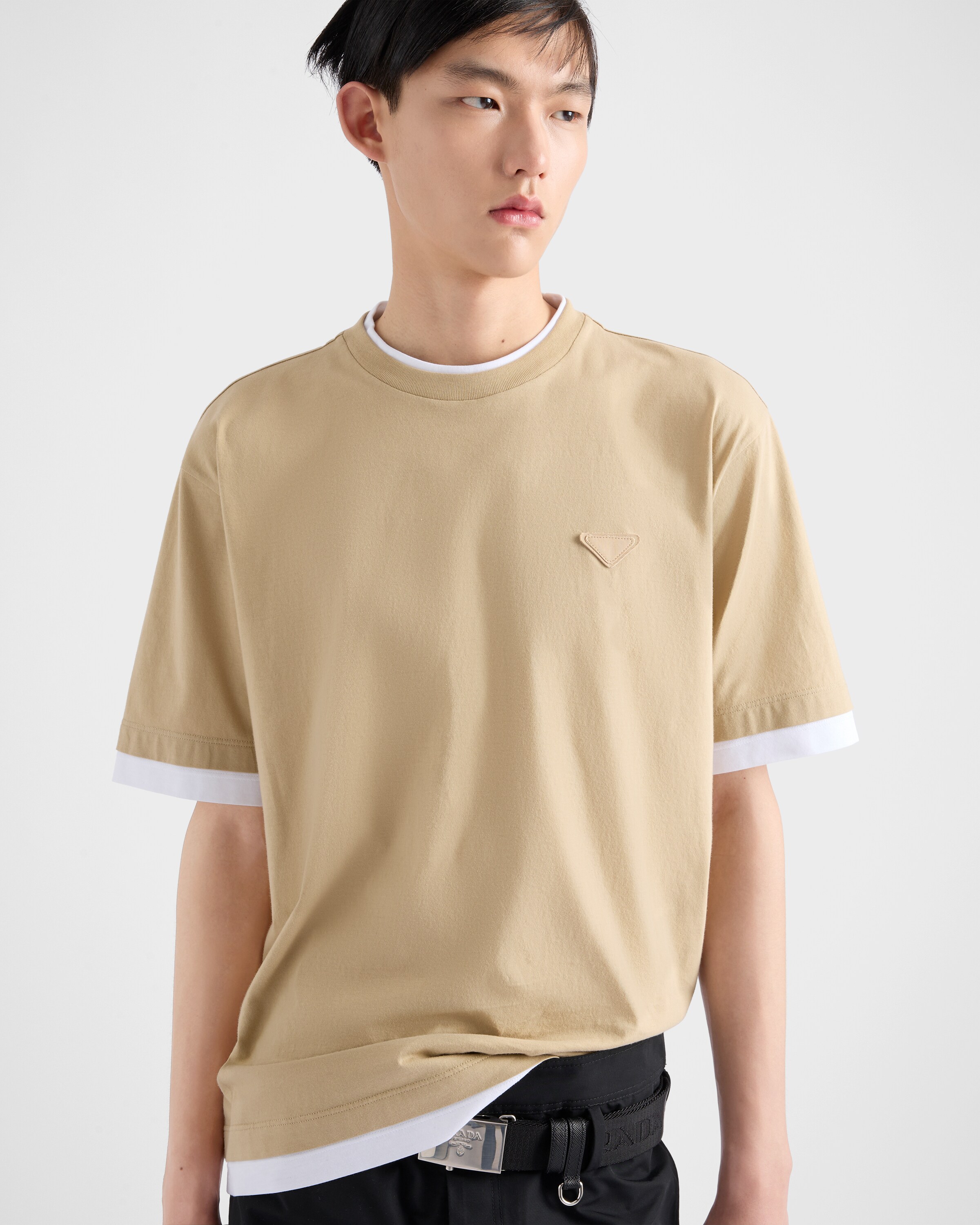 ベージュ コットン Tシャツ | PRADA