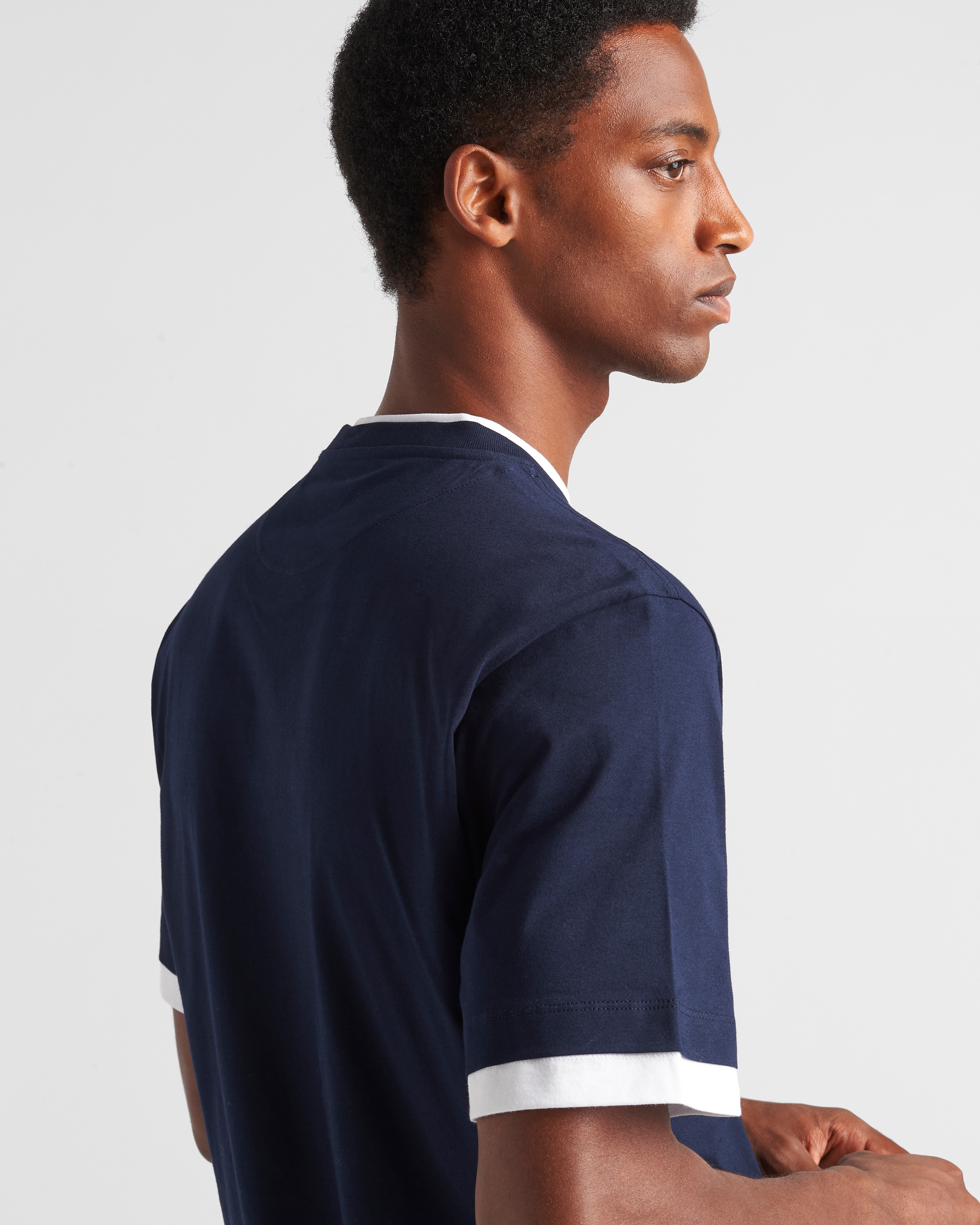 ネイビー コットン Tシャツ | PRADA