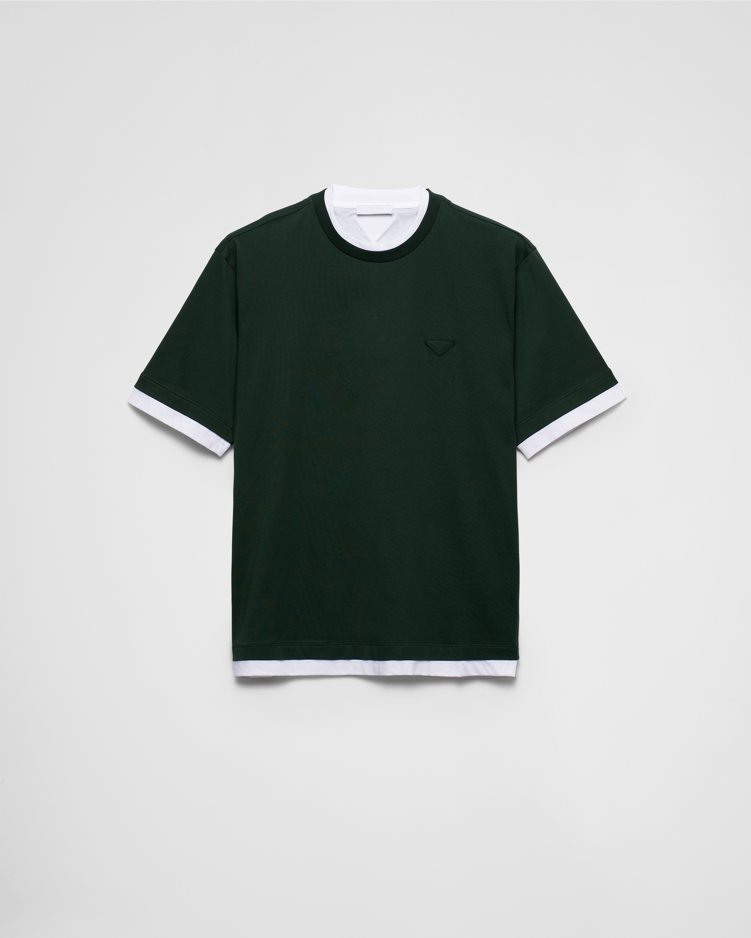 Fir Green Cotton T shirt PRADA