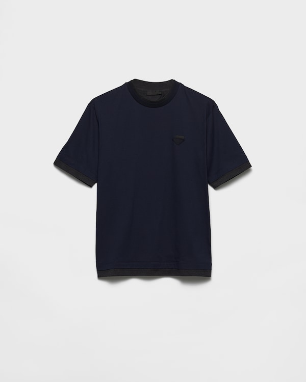 Black Cotton T-shirt | PRADA