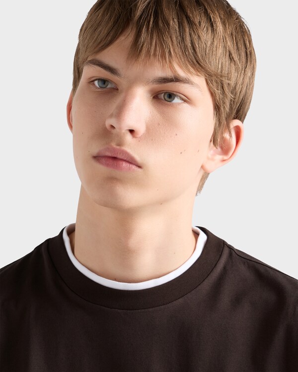 T-shirt in cotone - Ebano/Bianco T-shirt in cotone - Ebano/Bianco