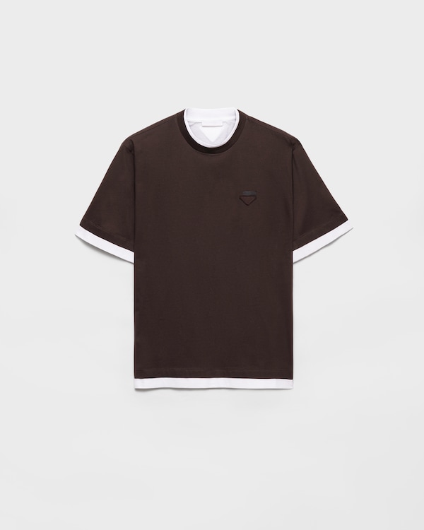 T-shirt in cotone - Ebano/Bianco T-shirt in cotone - Ebano/Bianco