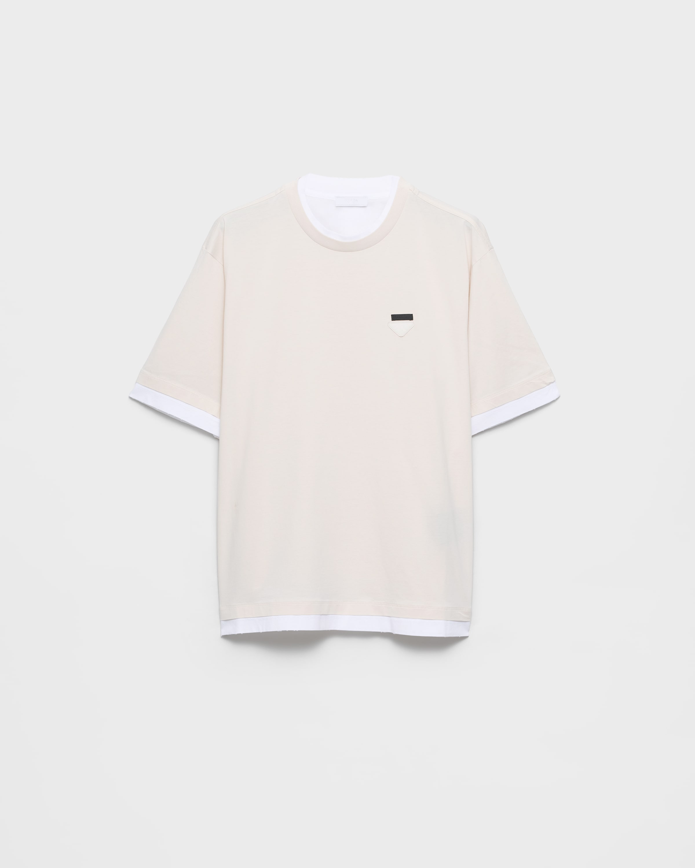 タルク/ホワイト コットン Tシャツ | PRADA - 日本
