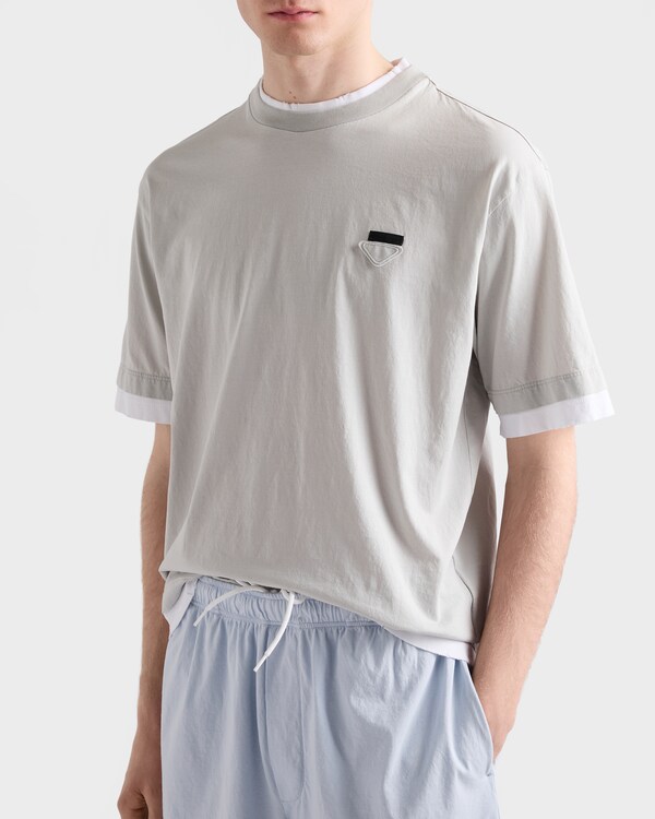 Cotton T-shirt - Marble Gray / White Cotton T-shirt - Marble Gray / White