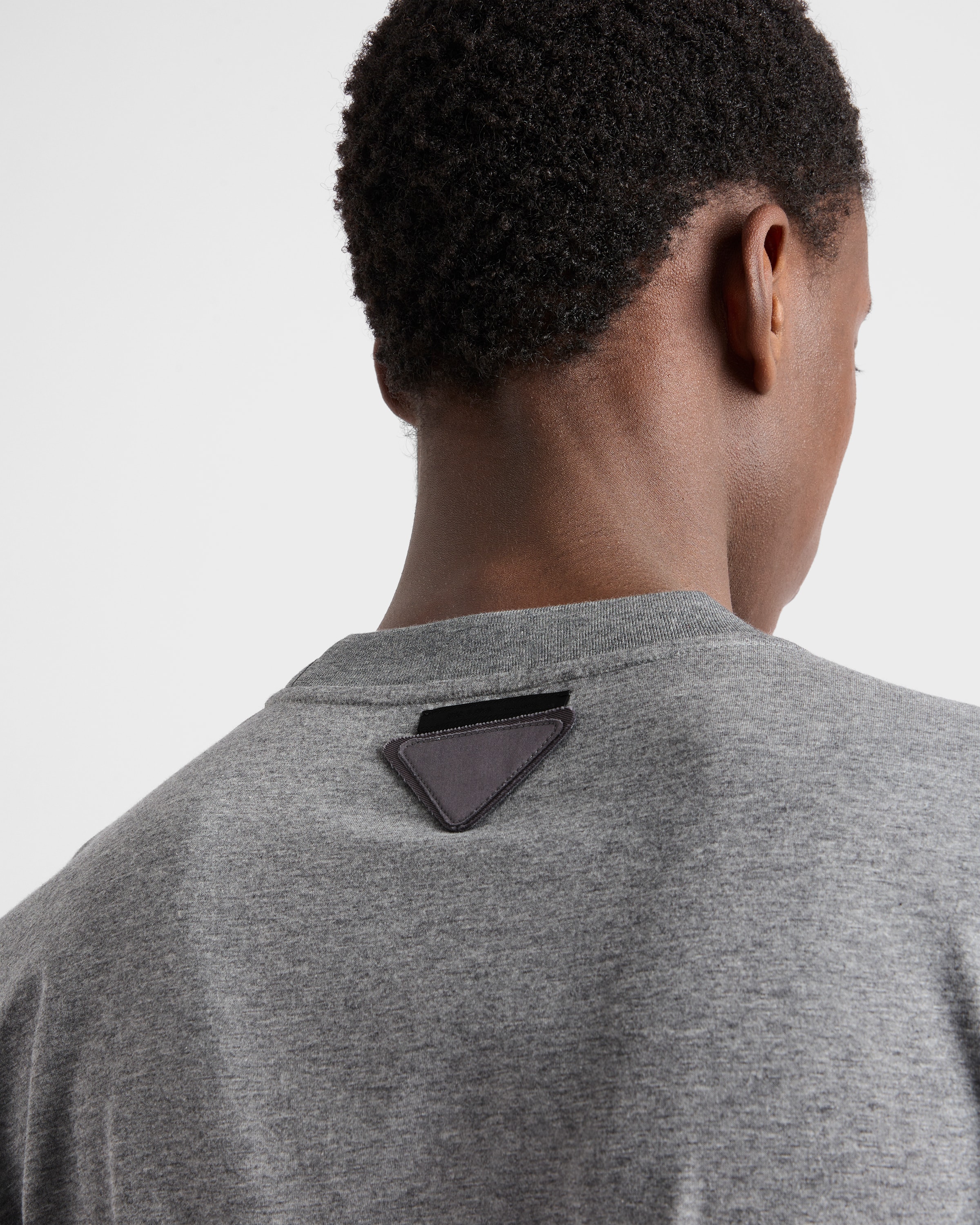 Slate Gray Cotton T-shirt | PRADA