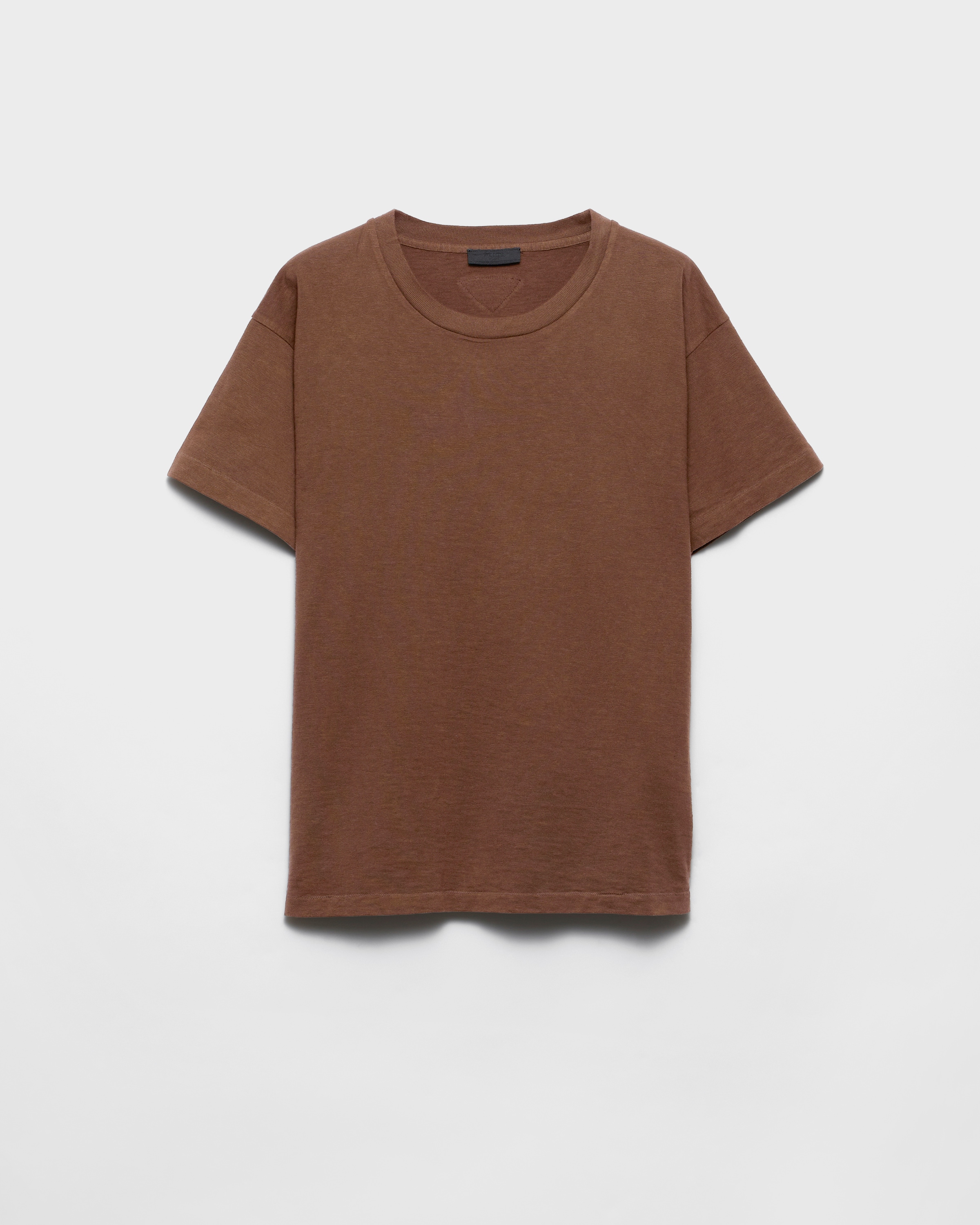 ブラウン コットンTシャツ | PRADA