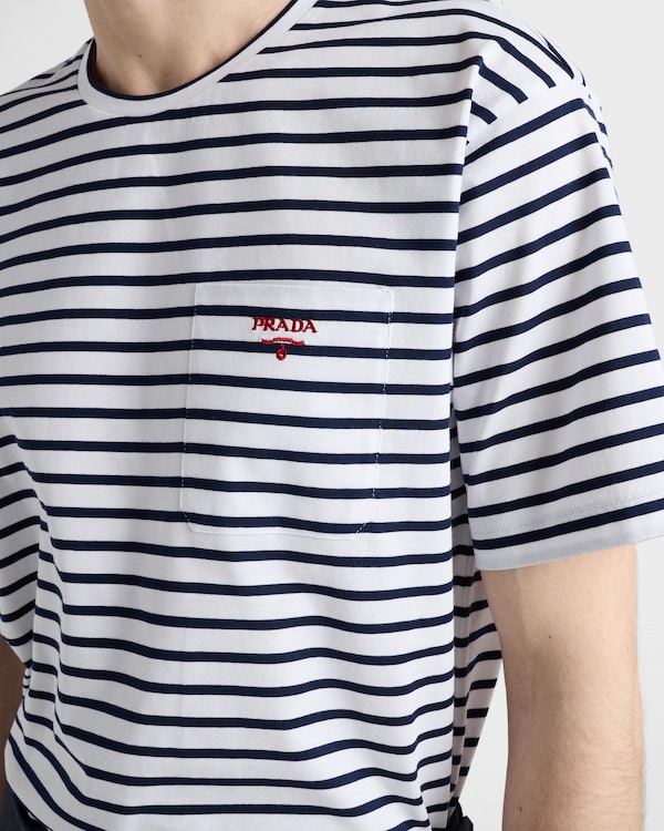 Striped cotton T-shirt Striped cotton T-shirt