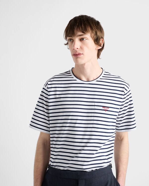 Striped cotton T-shirt Striped cotton T-shirt