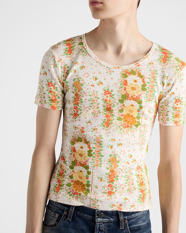 花卉印花棉质T恤 花卉印花棉质T恤
