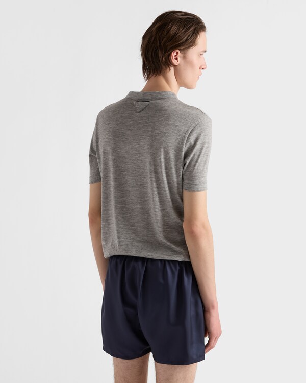 Cashmere and silk T-shirt - Grey Cashmere and silk T-shirt - Grey