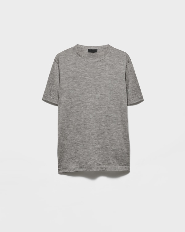 Cashmere and silk T-shirt - Grey Cashmere and silk T-shirt - Grey