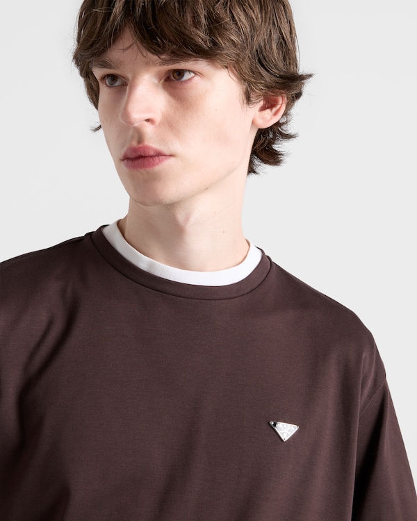 Cotton T-shirt - Cocoa Brown Cotton T-shirt - Cocoa Brown
