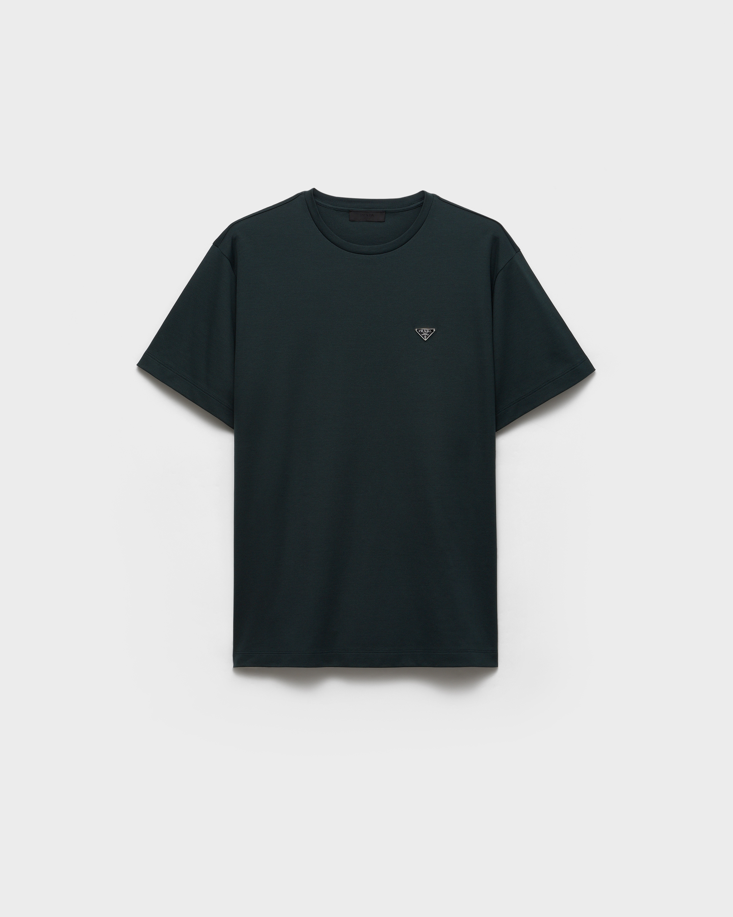 トップス PRADA SPORT Design Tshirt Bottle Green Cotton T-shirt | PRADA - Canada