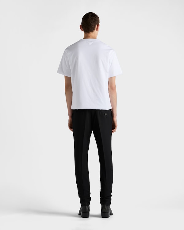 T-shirt in cotone ovattato - Bianco T-shirt in cotone ovattato - Bianco