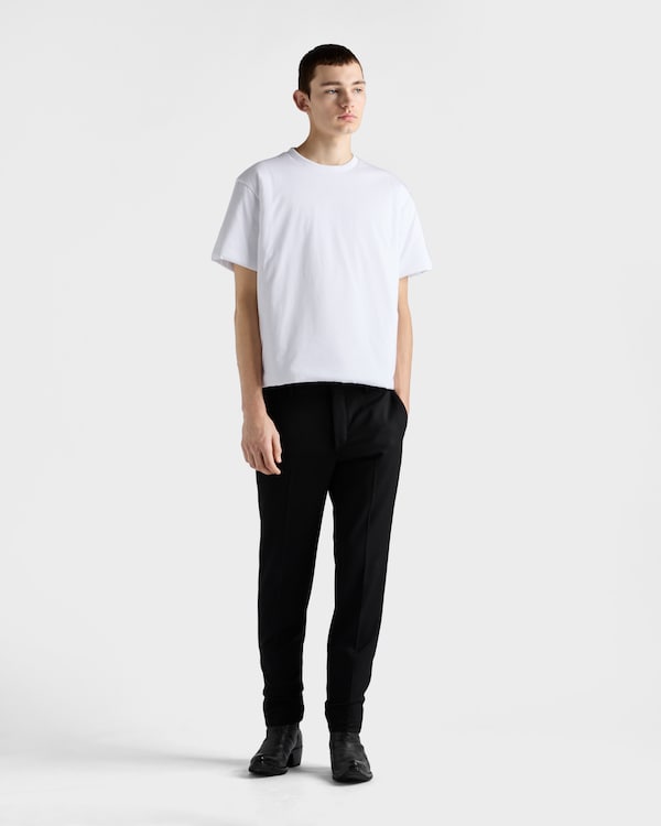 T-shirt in cotone ovattato - Bianco T-shirt in cotone ovattato - Bianco