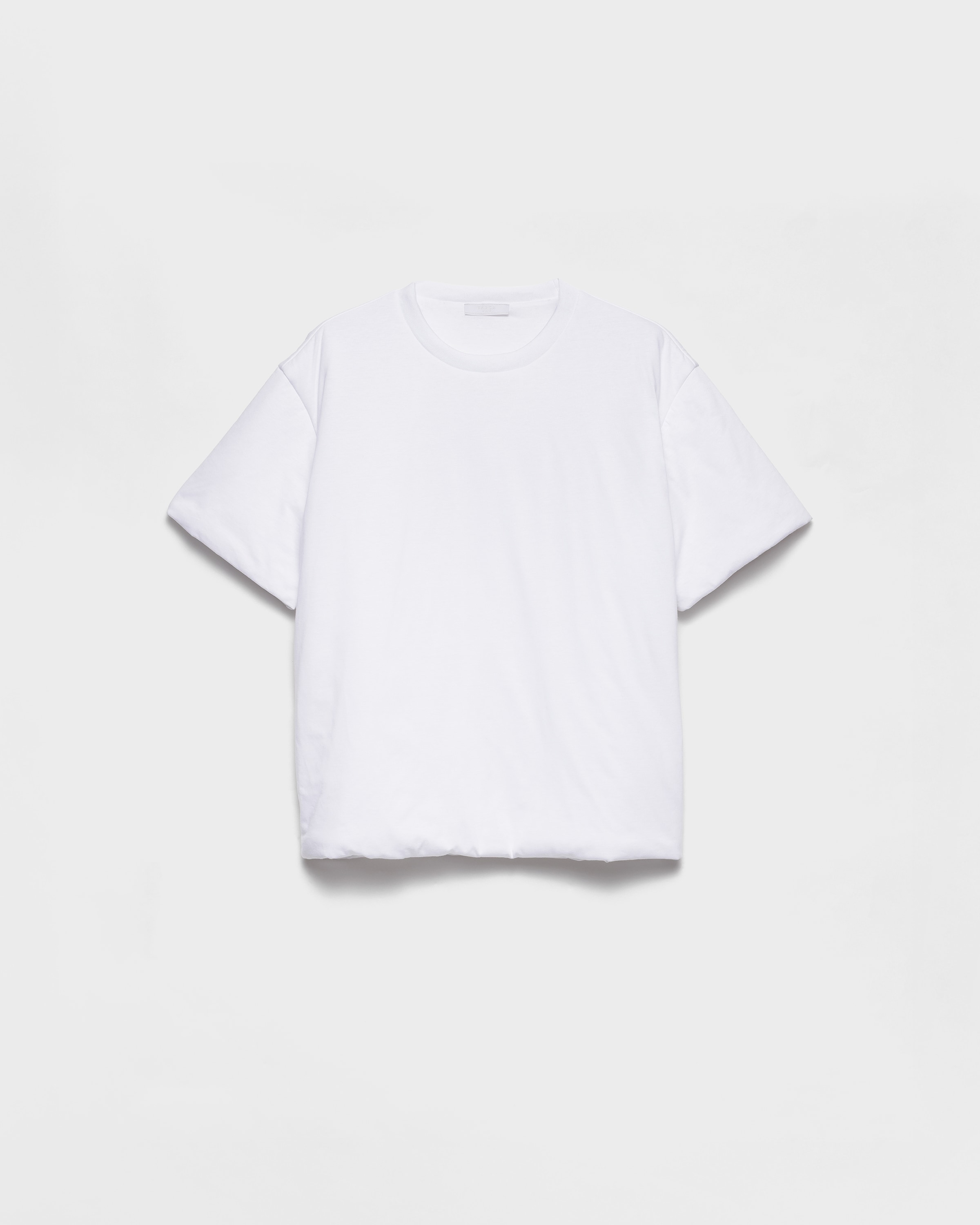 Prada Padded Cotton T-shirt In White