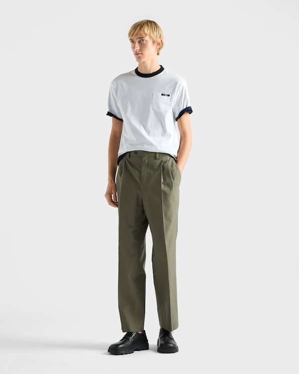 Reversible cotton T-shirt - White/Navy Blue Reversible cotton T-shirt - White/Navy Blue