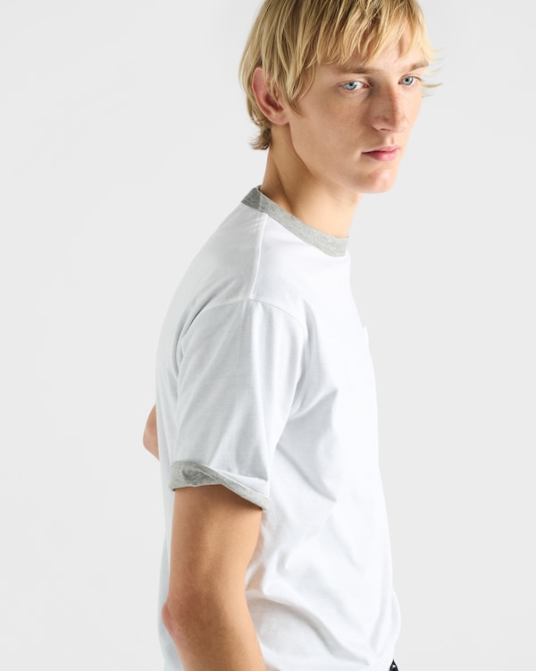 Reversible cotton T-shirt - White/Gray Reversible cotton T-shirt - White/Gray