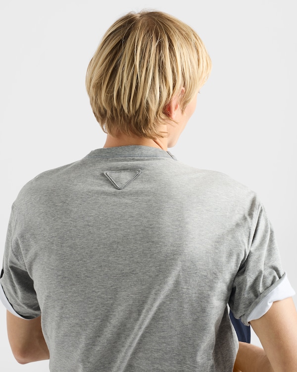 Reversible cotton T-shirt - White/Gray Reversible cotton T-shirt - White/Gray