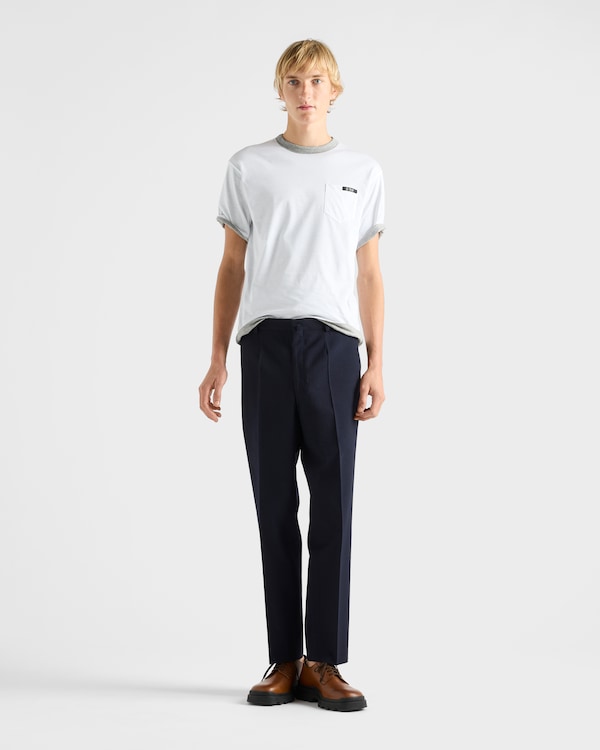 Reversible cotton T-shirt - White/Gray Reversible cotton T-shirt - White/Gray