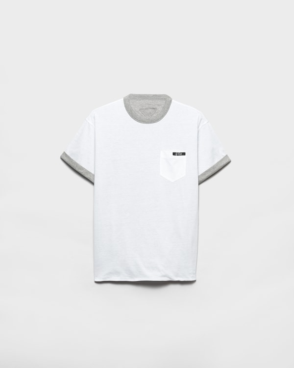 Reversible cotton T-shirt - White/Gray Reversible cotton T-shirt - White/Gray