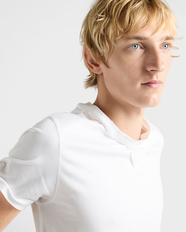 Shapeable cotton T-shirt - White Shapeable cotton T-shirt - White