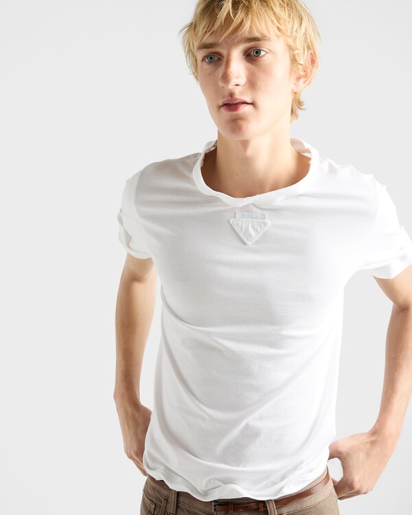 Shapeable cotton T-shirt - White Shapeable cotton T-shirt - White