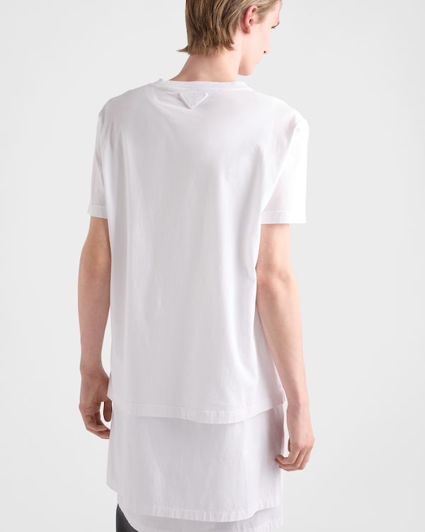 Cotton T-shirt - White/Sage Green Cotton T-shirt - White/Sage Green