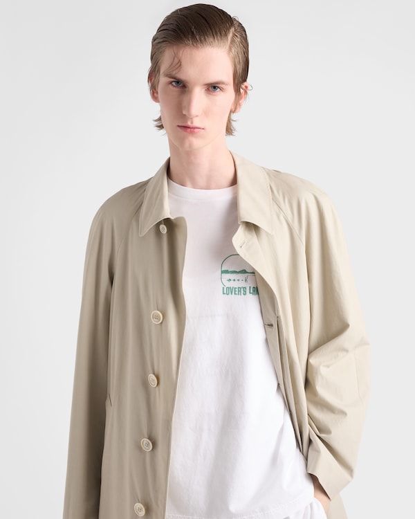 Cotton T-shirt - White/Sage Green Cotton T-shirt - White/Sage Green