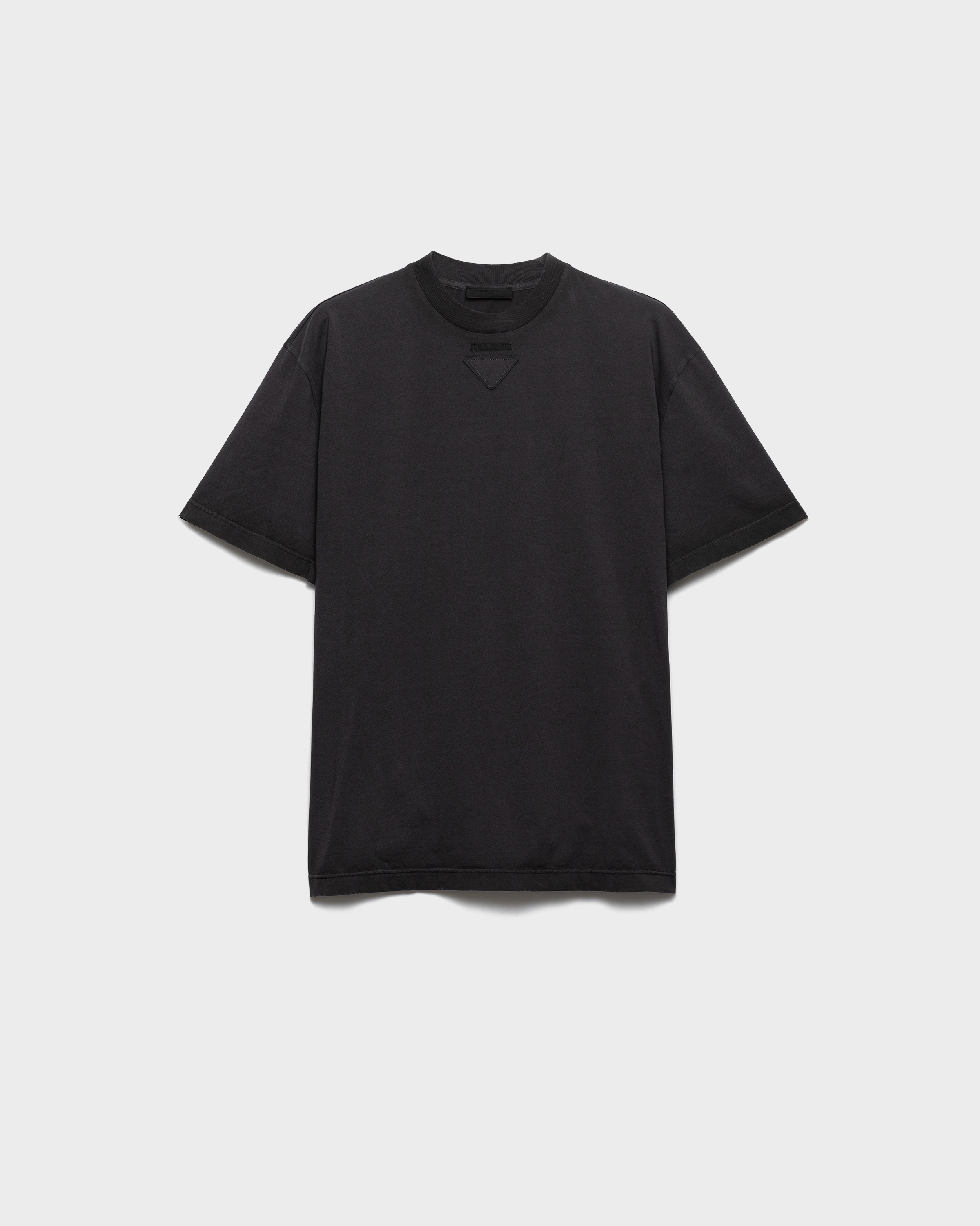 Lead Gray Cotton T-shirt | PRADA - Japan