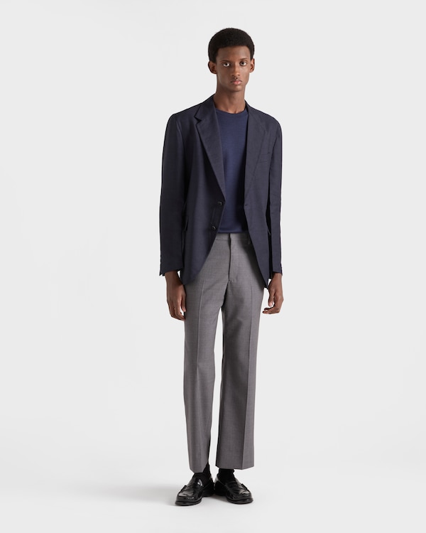 Cashmere and silk T-shirt - Navy Cashmere and silk T-shirt - Navy