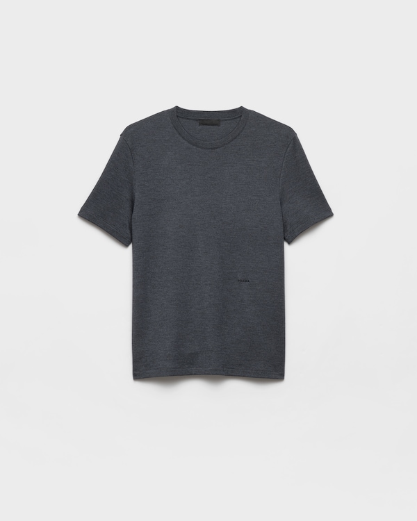 Cashmere and silk T-shirt - Slate Gray Cashmere and silk T-shirt - Slate Gray