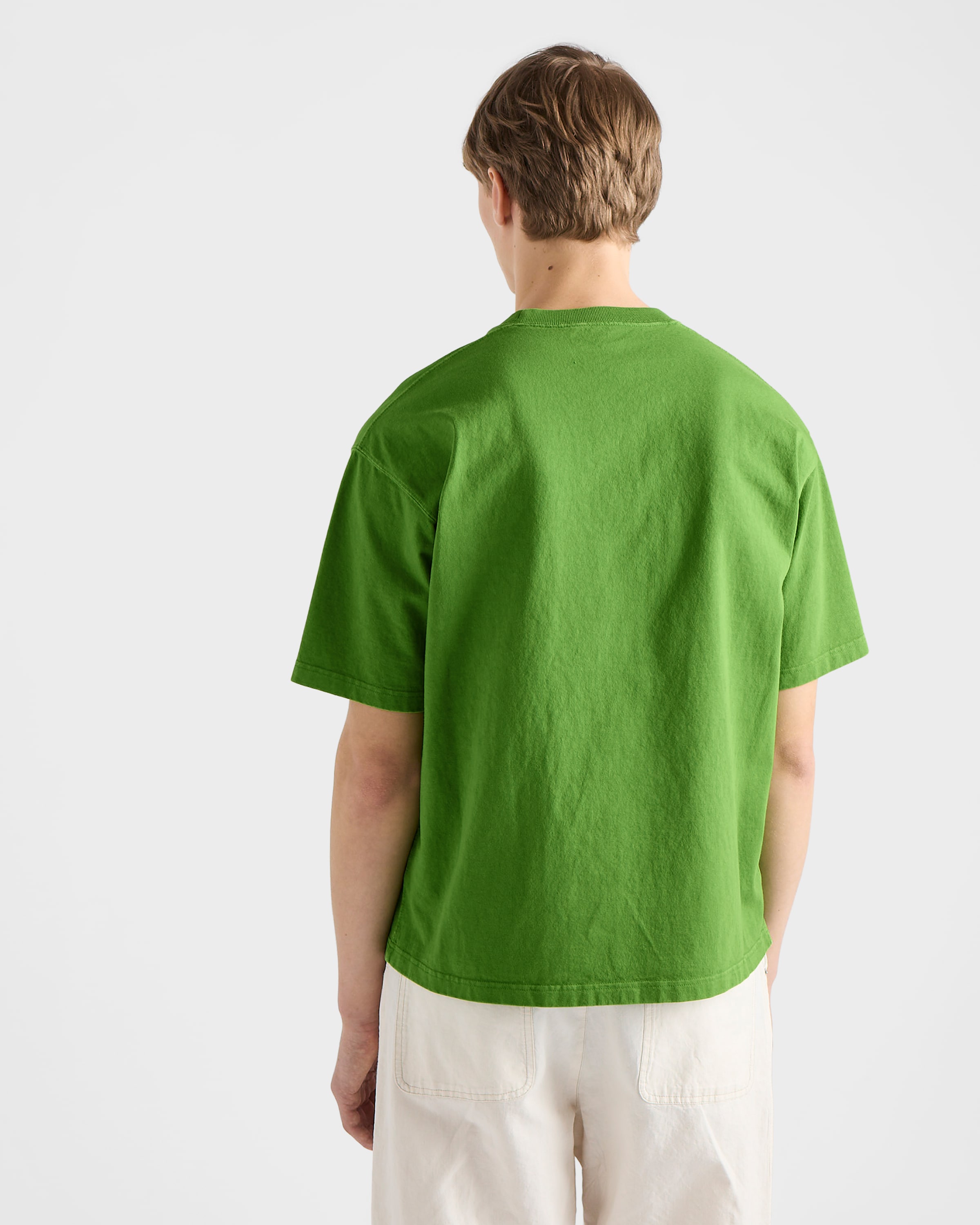 PRADA オリーブグリーン カーキ Tシャツ 中古・古着通販】PRADA (プラダ) 半袖ジップシャツ グリーン サイズ:M